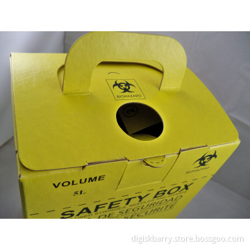 Safety Box for Hospital Sharps and Used Syringes